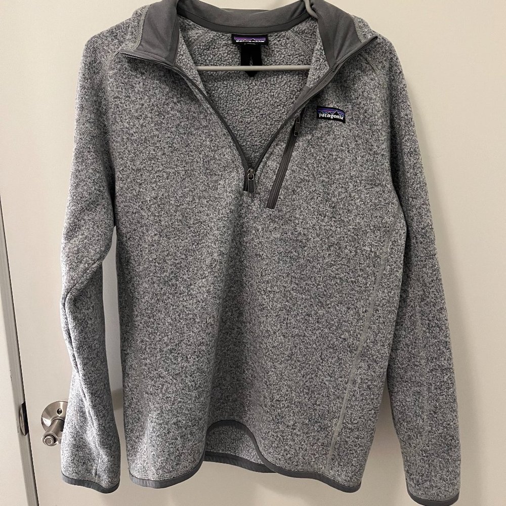 Patagonia Better Sweater 1/4-Zip Fleece Jacket Grey Unisex size S